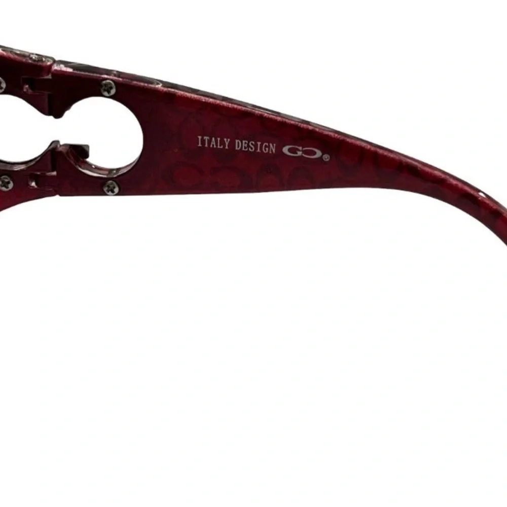 GC METALLIC BURGUNDY COLOR WRAP AROUND SUNGLASSES